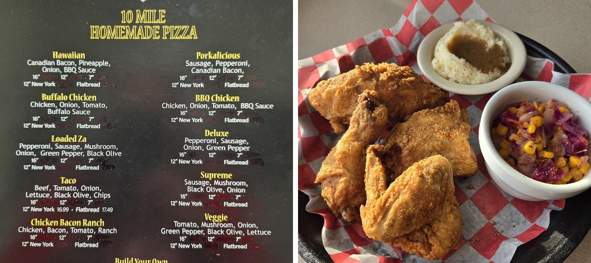 Timmer's 10 Mile Pub Menu